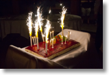 A la pause, le gteau anniversaire