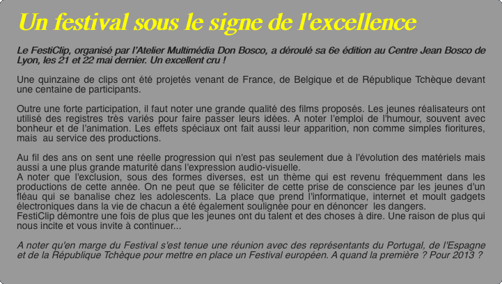  Un festival sous le signe
